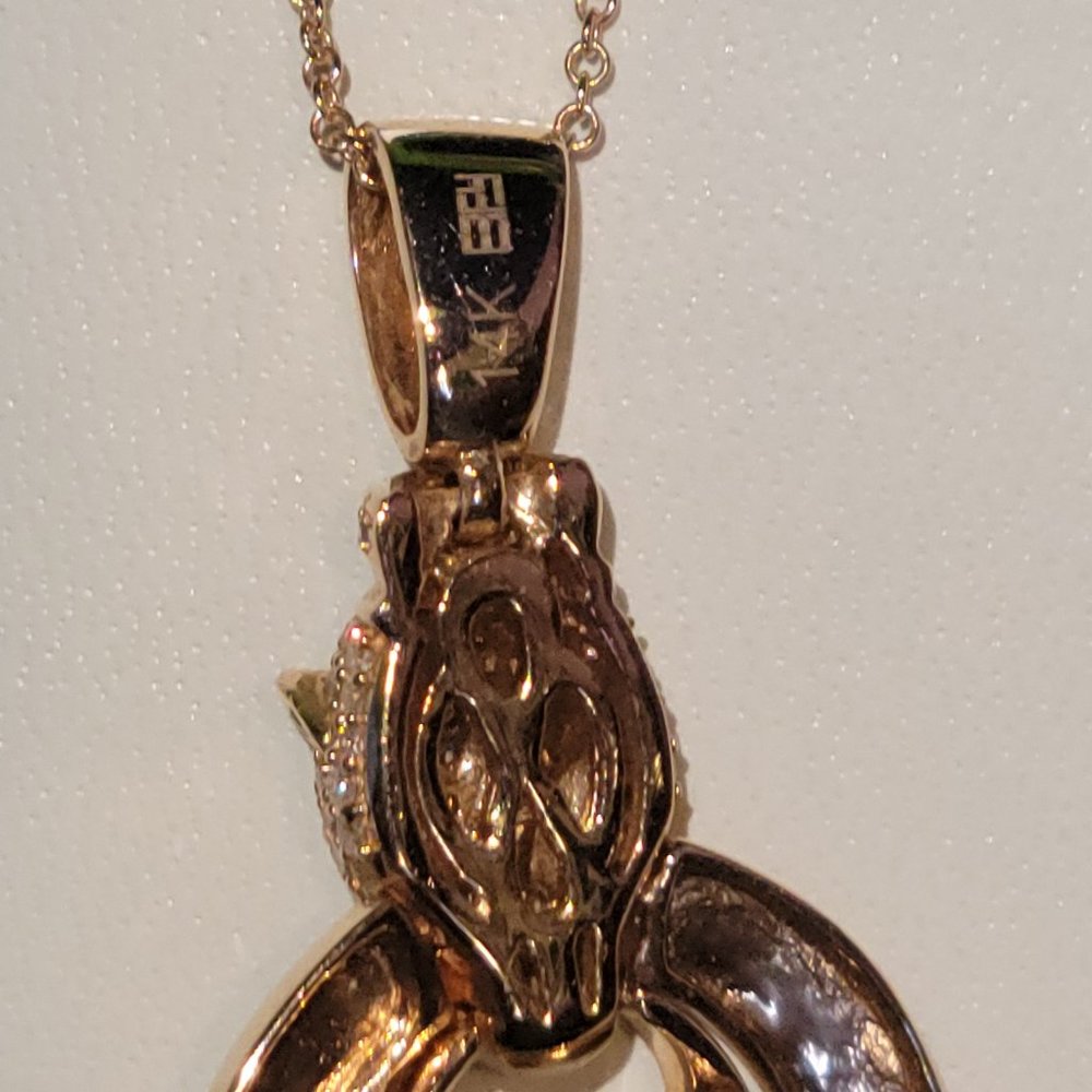 EFFY Rose Gold Diamond Panther NECKLACE - Picture 3 of 9